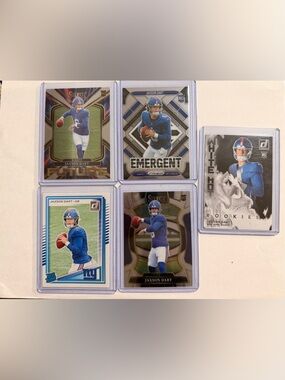 🔥Jaxson Dart Panini Football Rookie Card Lot with Blue Jersey Accents